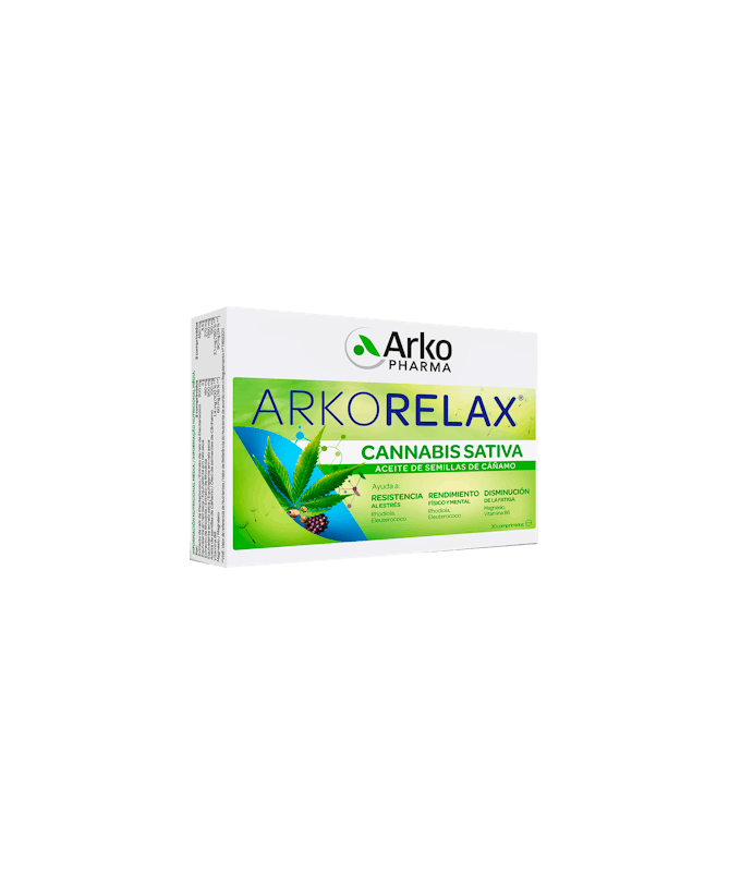 ARKORELAX CANNABIS SATIVA 30 COMPRIMIDOS – foto del producto arkorelax cannabis sativa
