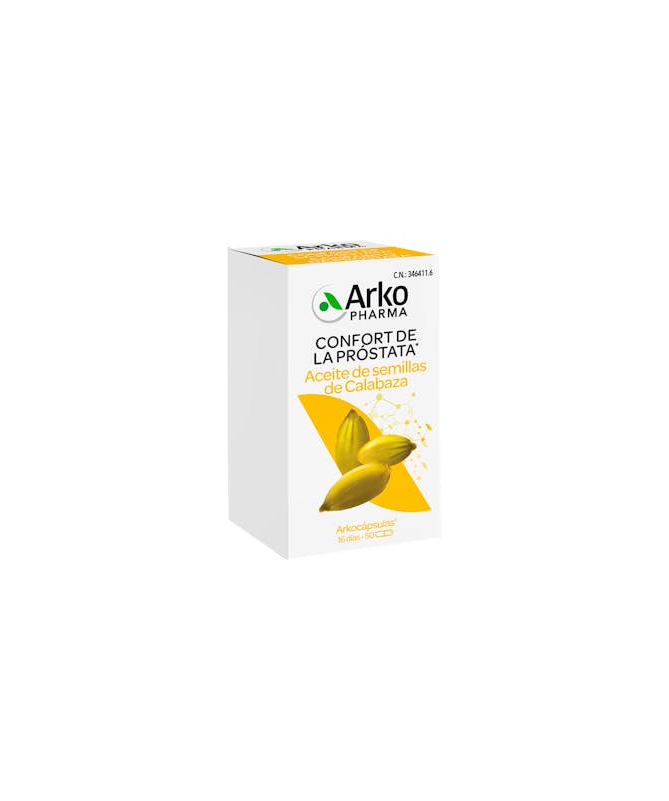 ARKOCAPSULAS CALABAZA ACEITE SEMILL 50CP – foto del producto arkocapsulas calabaza aceite