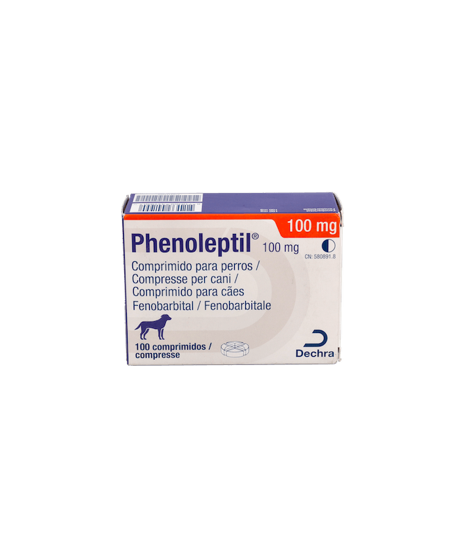 PHENOLEPTIL PERROS 100MG 100COMP DECHRA – foto del producto cada phenoleptil perros