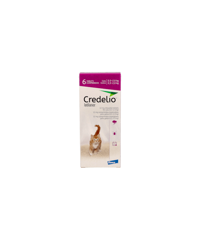 CREDELIO CAT PEQ 12MG 0.5-2Kg 6CP ELANCO – foto del producto cada credelio cat
