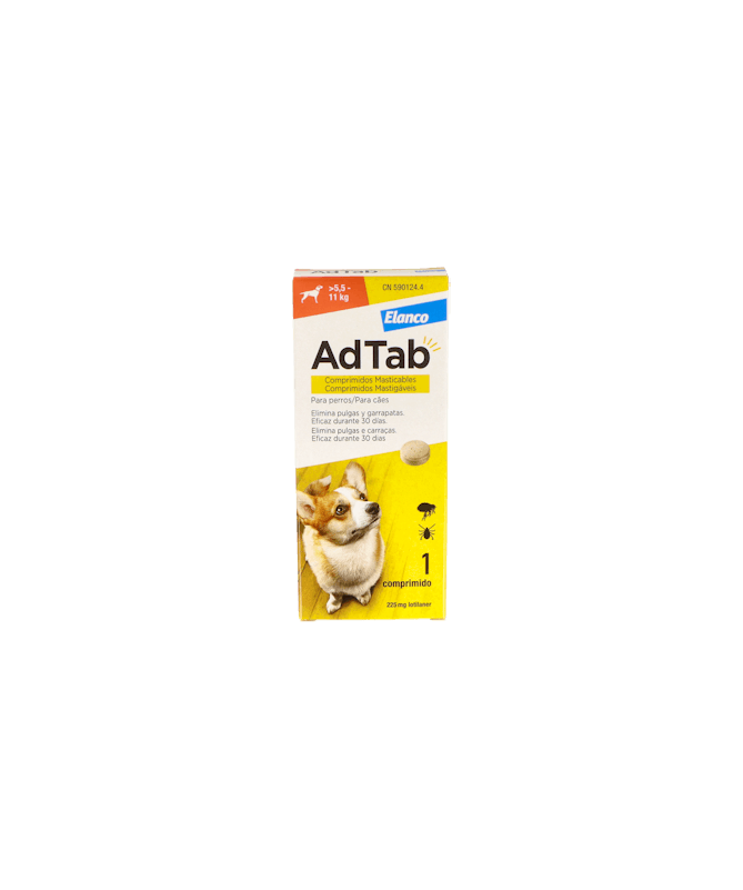 ADTAB PERRO 225MG 1 CP MAST ELANCO – foto del producto cada adtab perro