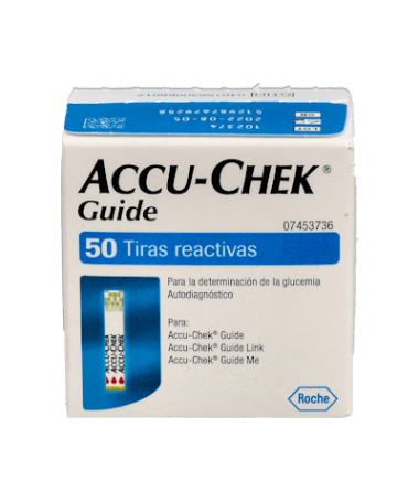 ACCU CHEK GUIDE 50 TIRAS REACT GLUCEMIA – foto del producto cada accu chek
