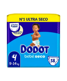 PAÑAL DODOT BEBE SECO T4 10-15 KG 62 UDS – foto del producto cada pañal dodot