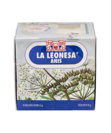 LA LEONESA ANIS 10 BOLSITAS – foto del producto anisum anis tratamiento