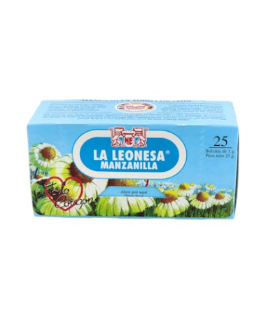 LA LEONESA MANZANILLA INFUSION 25 UND. – foto del producto cada leonesa manzanilla