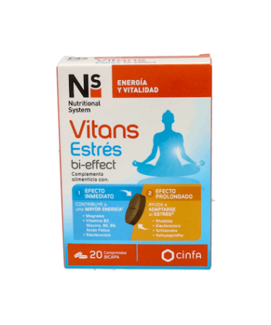 NS VITANS ESTRES BI-EFFECT 20 COMP BICAP – foto del producto vitans estres effect