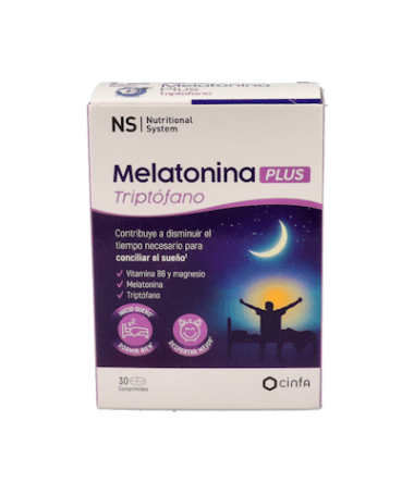 NS MELATONINA PLUS TRIPTOFANO 30 COMPR – foto del producto melatonina plus triptofano