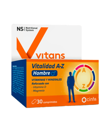 NS VITANS VITALIDAD AZ HOMBRE 30 COMPR – foto del producto vitans vitalidad hombre