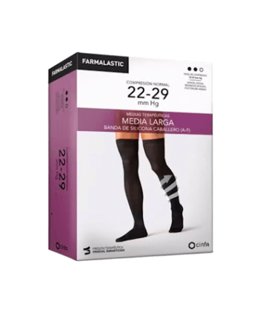 MEDIA LARG FARMALASTIC 15/20MMHG NEGRO S – foto del producto media larg farmalastic