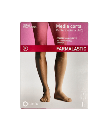 MEDIA CORTA FARMALASTIC FUERTE PEQUEÑA – foto del producto media corta farmalastic