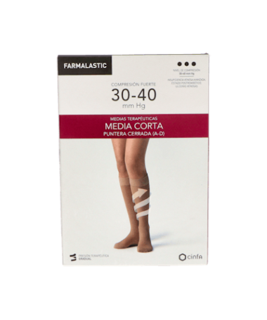 MEDIA CORTA FARMALASTIC FTE C/PUN R PLUS – foto del producto media corta farmalastic