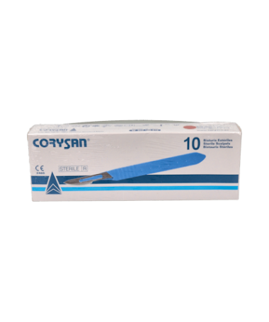 BISTURI CORYSAN COMPLETO N.15 10 UD – foto del producto tejido bisturi corysan