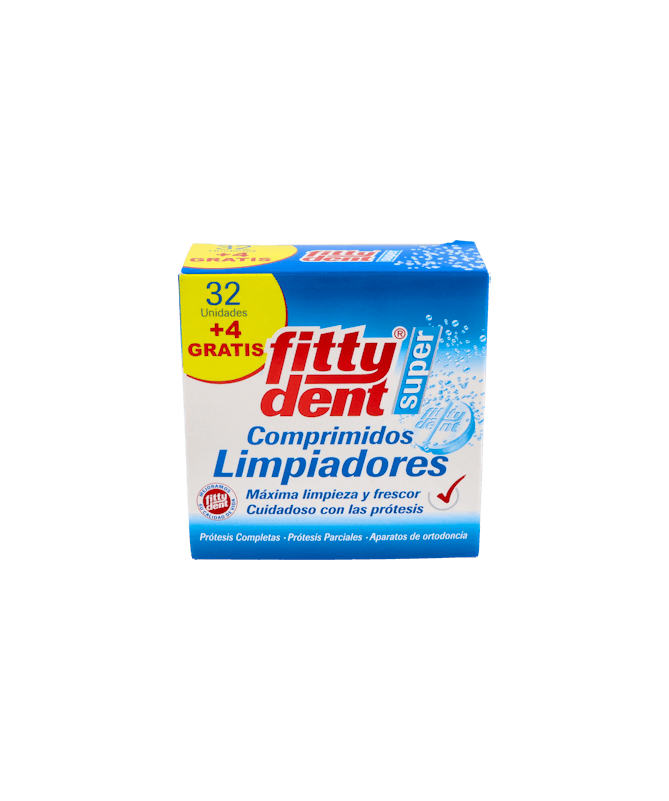 FITTYDENT LIMPIADOR 32U+4 GRATIS – foto del producto cada fittydent limpiador