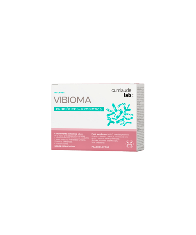 CUMLAUDE VIBIOMA 14 SOBRES 3GR MELOCOTO – foto del producto cumlaude vibioma sobres