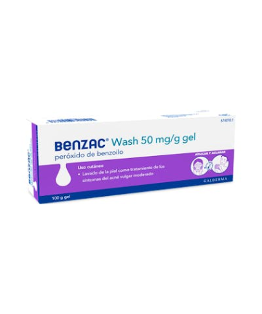 BENZAC WASH 50 MG/G GEL 100 GR – foto del producto cada benzac wash
