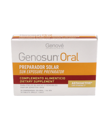 GENOSUN ORAL 30 COMPRIMIDOS – foto del producto cada genosun oral
