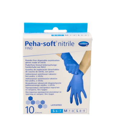GUANTES PEHA S NITR FIN PQ 10U – foto del producto cada guantes peha
