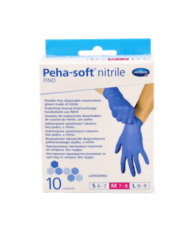 GUANTES PEHA S NITR FIN MD 10U – foto del producto cada guantes peha