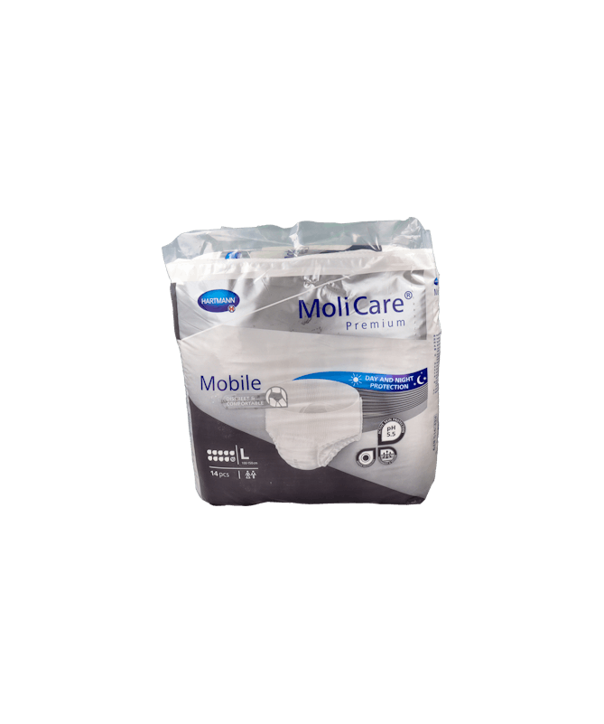 MOLICARE PAÑAL PREMIUM MOBILE 10DL – foto del producto tejido molicare pañal