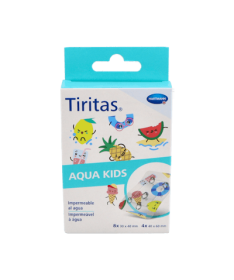 TIRITAS AQUA KIDS SURTIDO 2 TAMAÑOS 12UD – foto del producto cada tiritas aqua