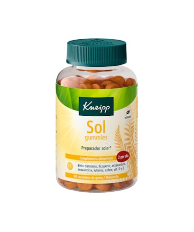KNEIPP SOL GUMMIES 60 CARAM GOMA MELOCOT – foto del producto aceites kneipp sol