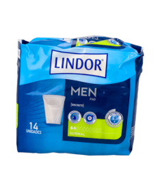 LINDOR MEN PAD NORMAL 2 GOTAS 14 UN – foto del producto lindor men pad