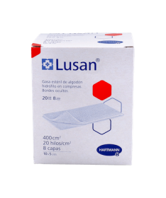 COMPRESAS GASA ESTERIL LUSAN 50 UND – foto del producto cada compresas gasa