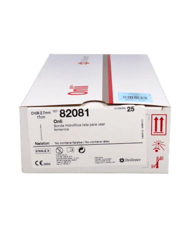 SONDA VESICAL MUJER CH-08 17CM 25U – foto del producto cada sonda vesical