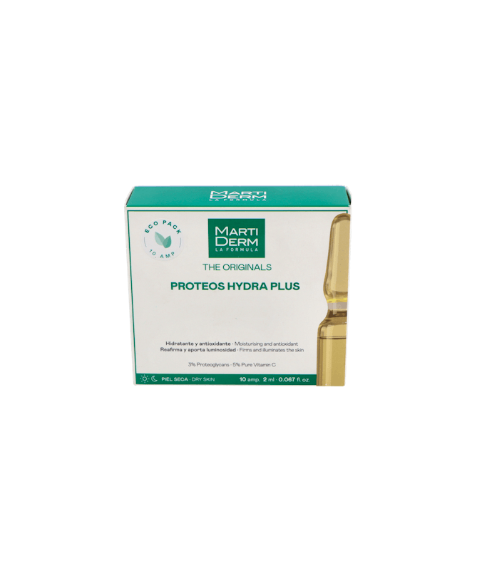 MARTIDERM PROTEOS HYDRA PLUS 10 AMPOLLAS – foto del producto cada martiderm proteos