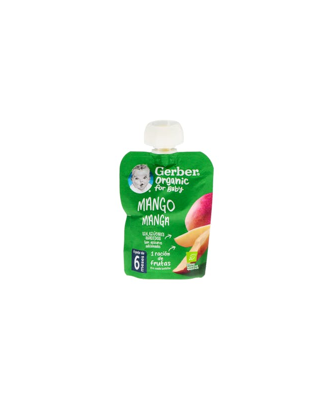 GERBER POUCH ORGANIC MANGO 90G – foto del producto cada gerber pouch GERBER POUCH ORGANIC MANGO 90G – foto del producto cada gerber pouch