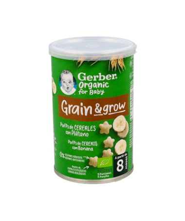 GERBER SNACKS ORGANIC PUFF CERE PLAT 35G – foto del producto cada gerber snacks