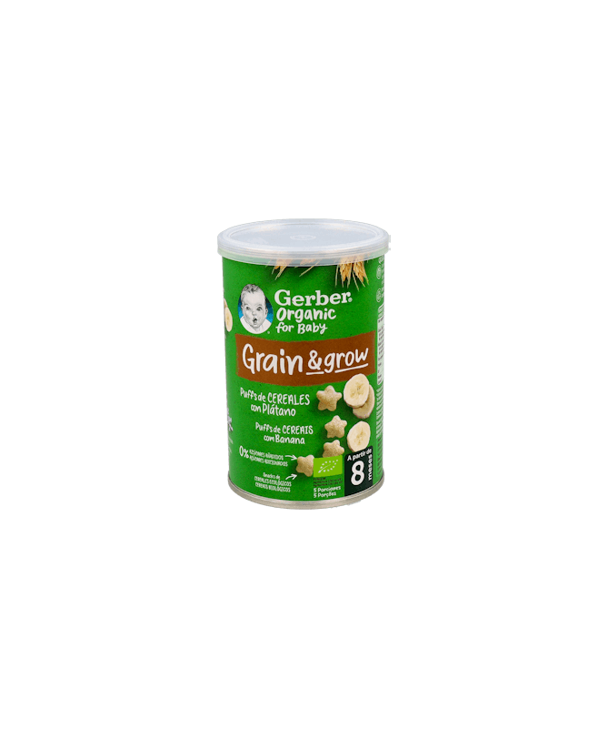 GERBER SNACKS ORGANIC PUFF CERE PLAT 35G – foto del producto cada gerber snacks