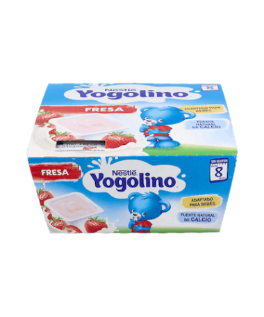 YOGOLINO FRESA 4 TARRINAS X 100 GR – foto del producto cada yogolino fresa