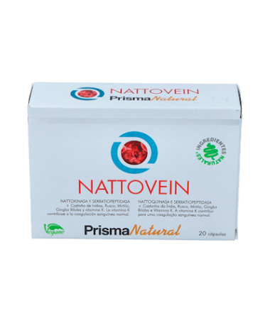 NATTOVEIN 20 CAPS PRISMA NATURAL – foto del producto cada nattovein caps