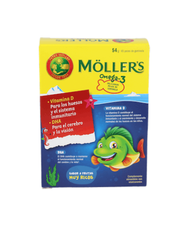 MOLLER´S OMEGA 3 45 GOMINOLAS – foto del producto cada moller omega