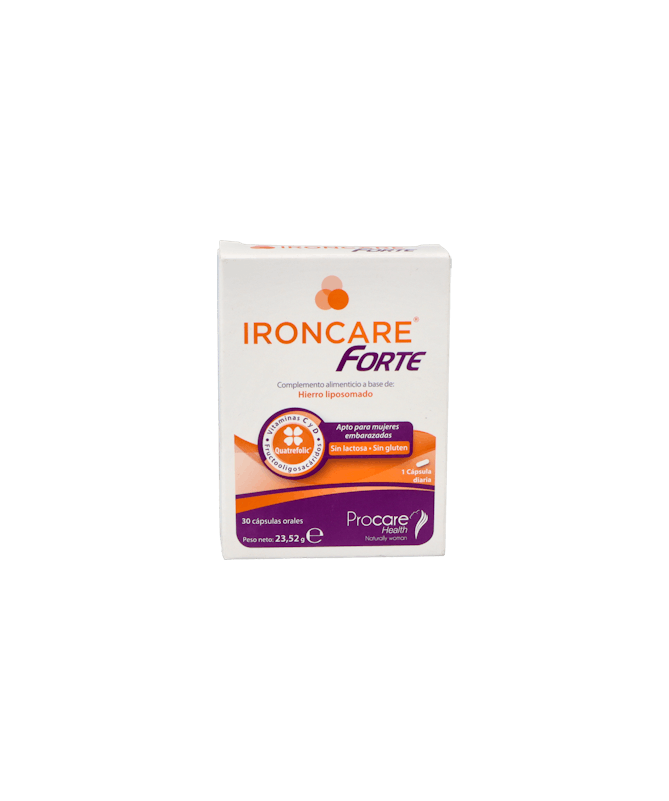 IRONCARE FORTE 30 CAPSULAS – foto del producto cada ironcare forte