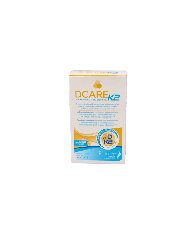 DCARE K2 2000 IU VITAMINA D3 84 CAPS – foto del producto cada dcare 2000