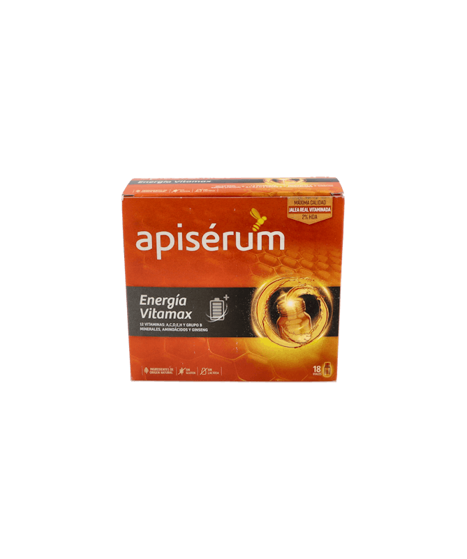 APISERUM ENERGIA VITAMAX 18 VIALES – foto del producto cada apiserum energia