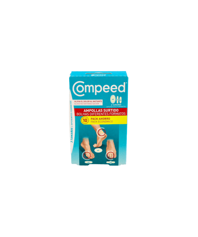 COMPEED AMPOLLAS SURTIDO 3 TAMAÑOS 10UD – foto del producto cada compeed ampollas COMPEED AMPOLLAS SURTIDO 3 TAMAÑOS 10UD – foto del producto cada compeed ampollas