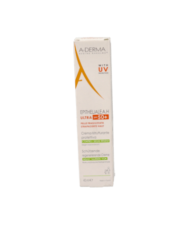 A-DERMA EPITHELIAL AH ULTRA SPF 50+ 40ML – foto del producto cada derma epithelial