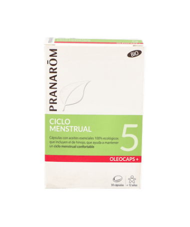 OLEOCAPS 5 CICLO MENSTRUAL BIO 30 CAPS – foto del producto cada oleocaps ciclo