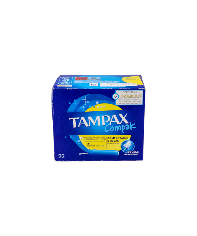 TAMPAX COMPAK REGULAR 22 UNIDADES – foto del producto tampax compak regular
