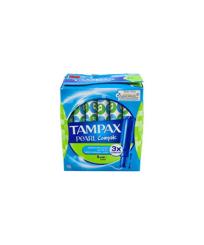 TAMPAX COMPAK PEARL SUPER 16 UNIDADES – foto del producto tampax compak pearl TAMPAX COMPAK PEARL SUPER 16 UNIDADES – foto del producto tampax compak pearl