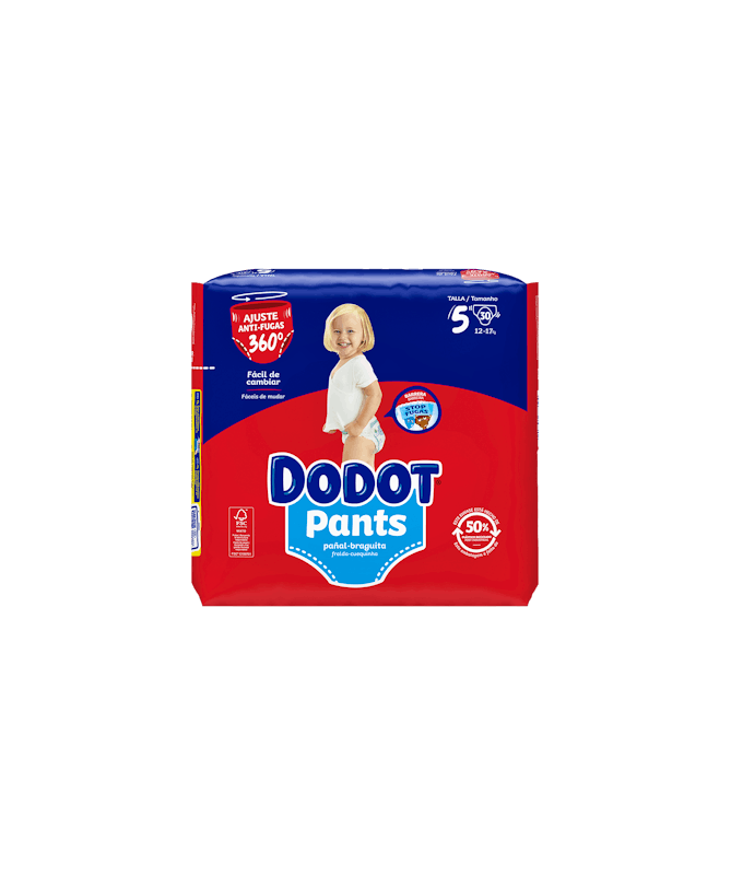DODOT PANTS TALLA 5 12-17 KG 30 UDS – foto del producto cada dodot pants