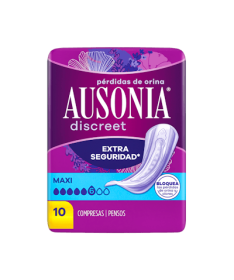 AUSONIA DISCREET MAXI 10 UNIDADES – foto del producto ausonia discreet maxi