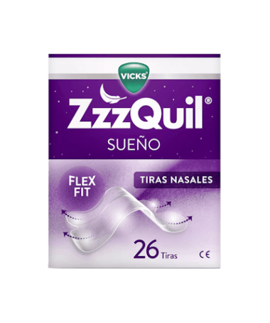 ZZZQUIL SUEÑO TIRAS NASALES 26 UDS – foto del producto cada zzzquil sueño