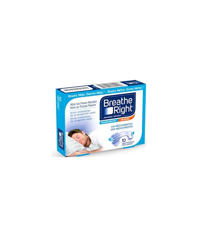 TIRAS NASALES BREATHE RIGHT GD TRANSP 10 – foto del producto cada tiras nasales TIRAS NASALES BREATHE RIGHT GD TRANSP 10 – foto del producto cada tiras nasales