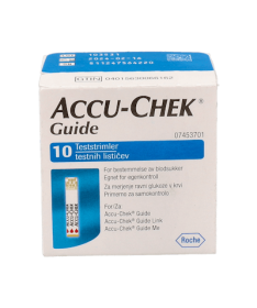 ACCU CHEK GUIDE 10 TIRAS REACT GLUCEMIA – foto del producto cada accu chek