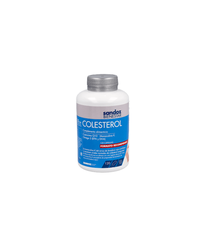 SANDOZ BIENESTAR COLESTEROL 120 CAPs – foto del producto cada sandoz bienestar