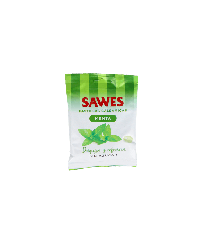 SAWES CARAMELOS MENTA S/AZUCAR BOLSA – foto del producto menta sawes caramelos